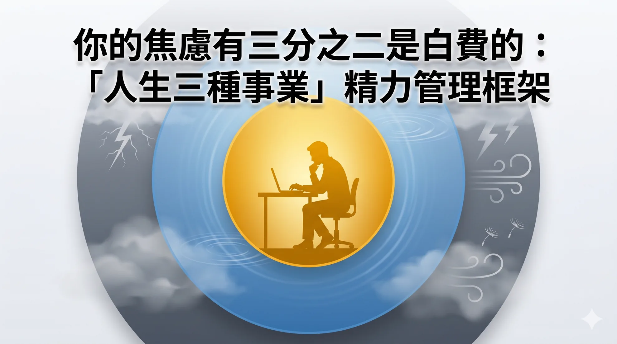 你的焦慮有三分之二是白費的:「人生三種事業」精力管理框架