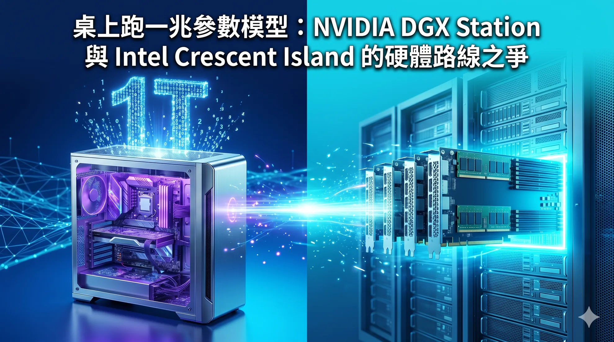 桌上跑一兆參數模型：NVIDIA DGX Station 與 Intel Crescent Island 的硬體路線之爭