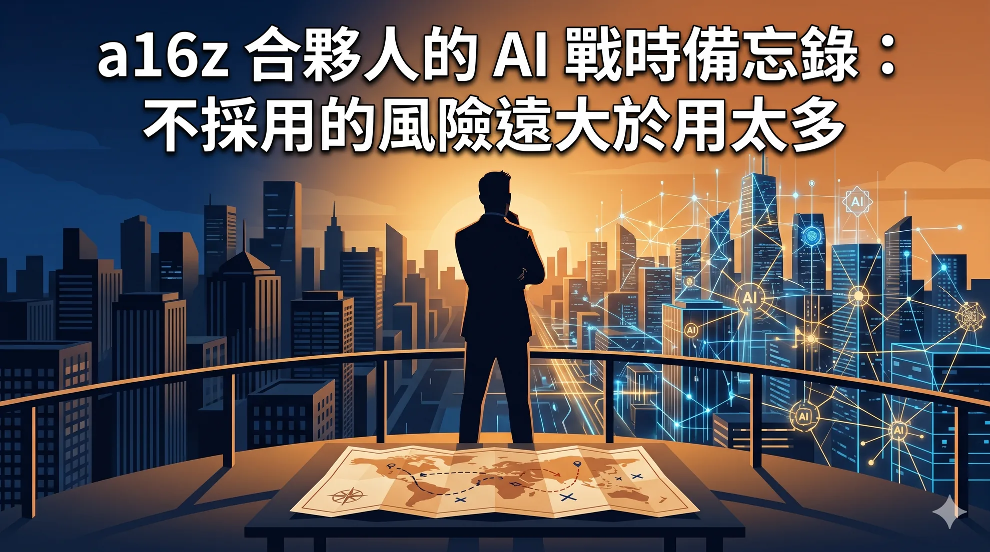 a16z 合夥人的 AI 戰時備忘錄:不採用的風險遠大於用太多