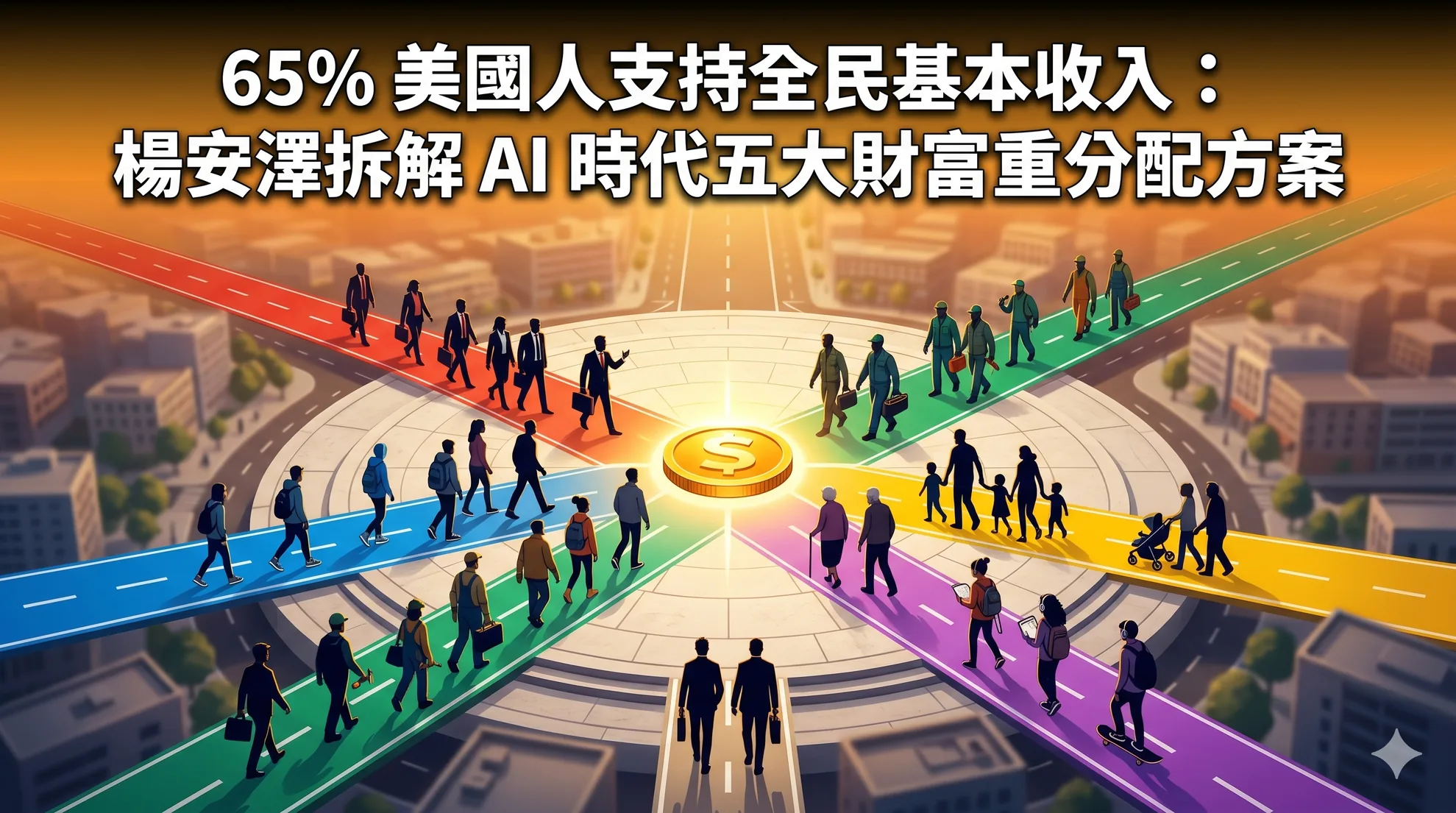 65% 美國人支持全民基本收入:楊安澤拆解 AI 時代五大財富重分配方案