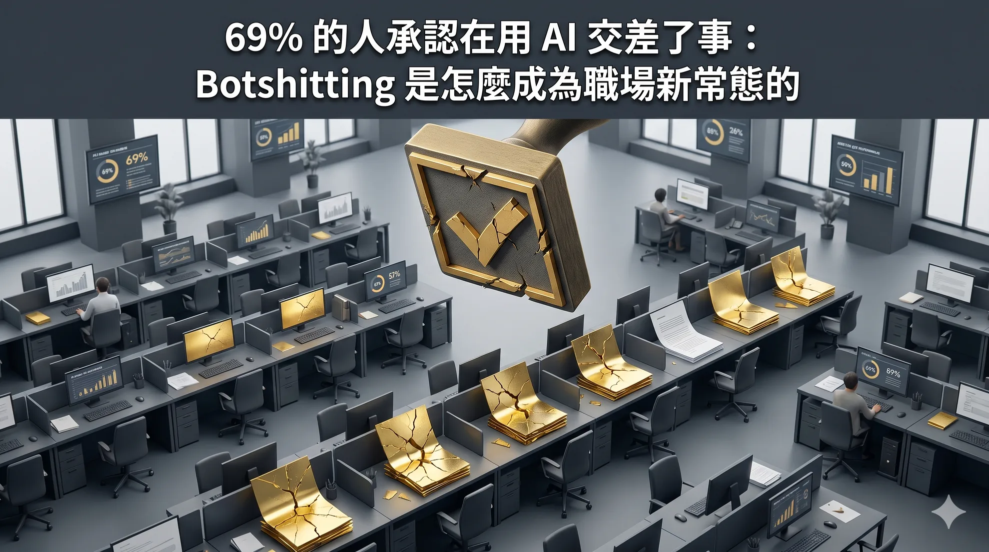 69% 的人承認在用 AI 交差了事:Botshitting 是怎麼成為職場新常態的
