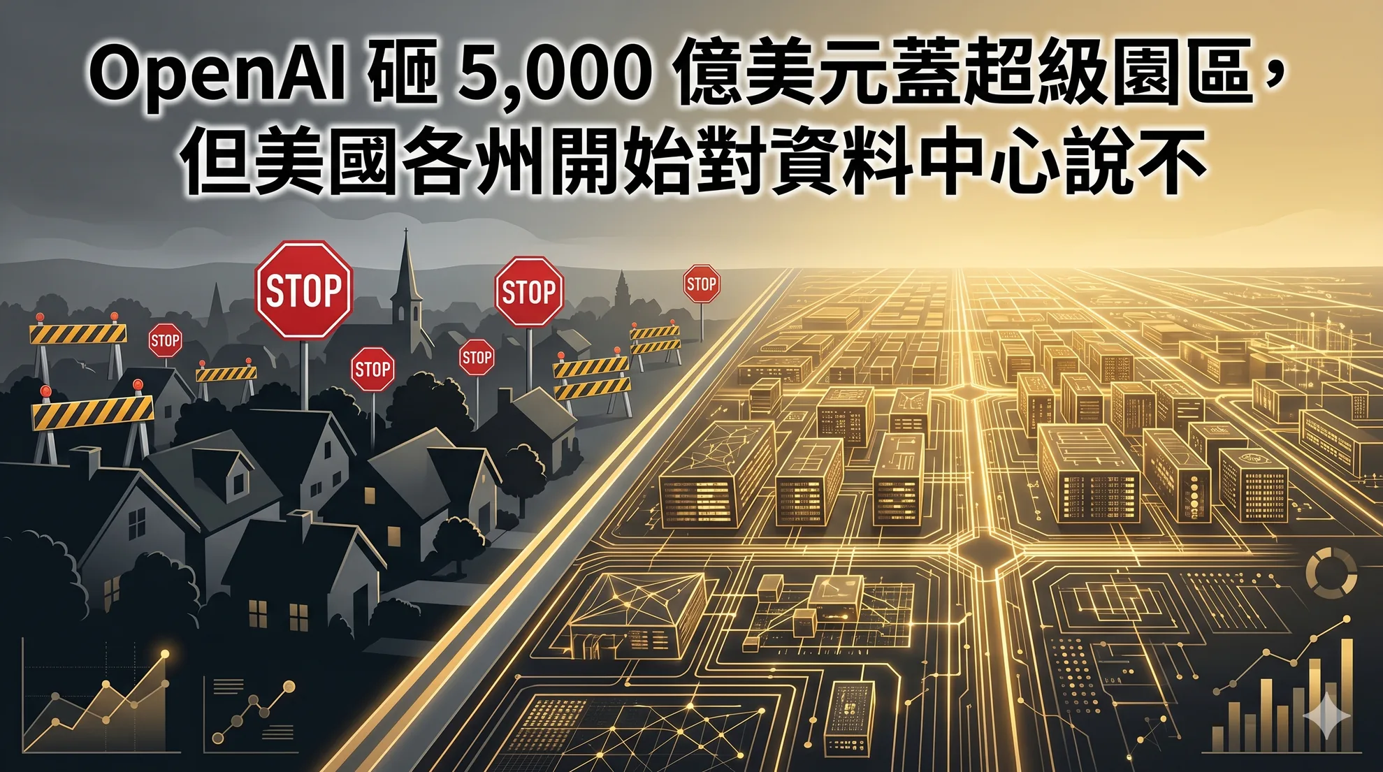 OpenAI 砸 5,000 亿美元盖超级园区，但美国各州开始对数据中心说不