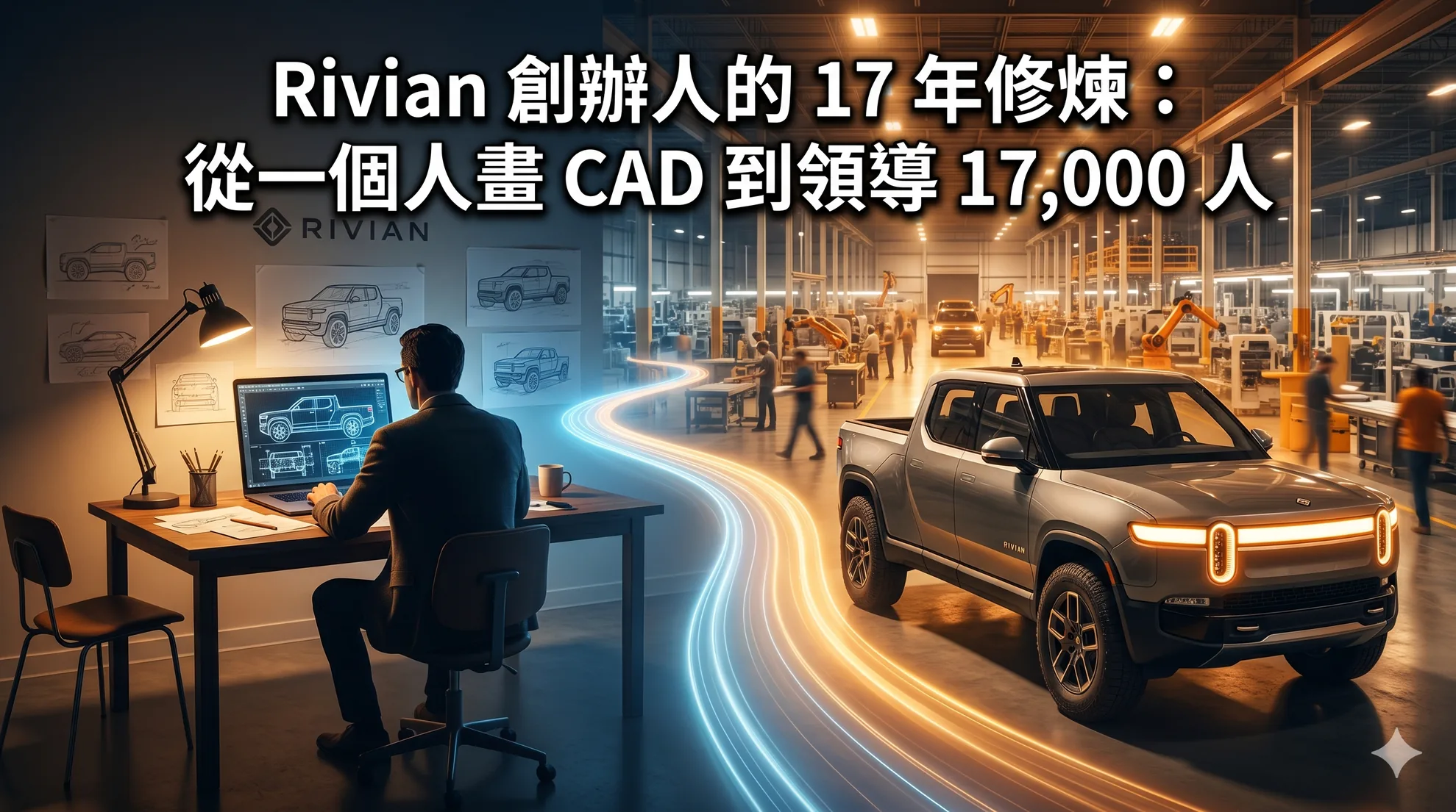 Rivian 创办人的 17 年修炼：从一个人画 CAD 到领导 17,000 人